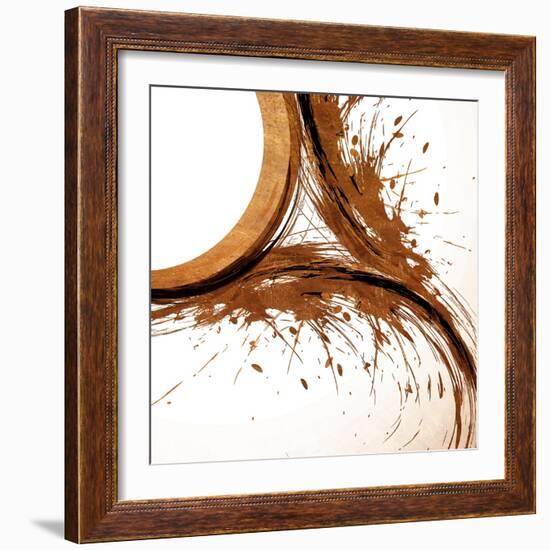 Copper Swirls 1-Kimberly Allen-Framed Art Print