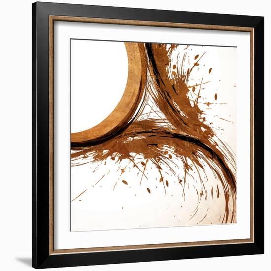 Copper Swirls 1-Kimberly Allen-Framed Art Print