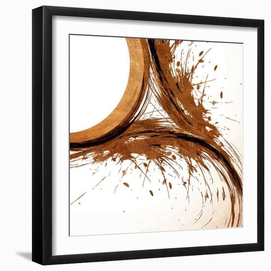 Copper Swirls 1-Kimberly Allen-Framed Art Print