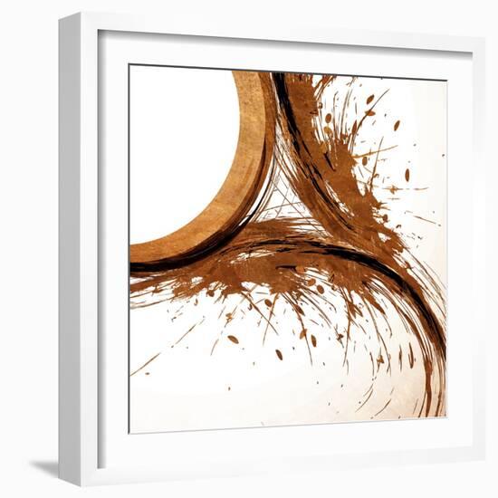 Copper Swirls 1-Kimberly Allen-Framed Art Print