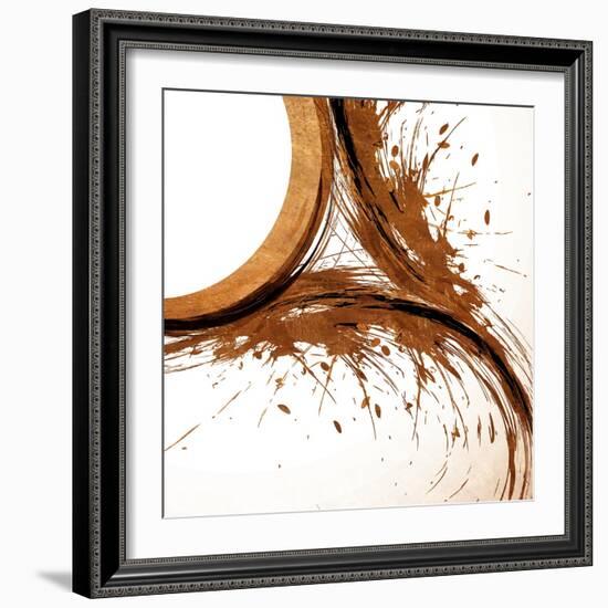 Copper Swirls 1-Kimberly Allen-Framed Art Print