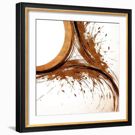 Copper Swirls 1-Kimberly Allen-Framed Art Print