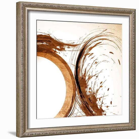 Copper Swirls 2-Kimberly Allen-Framed Art Print