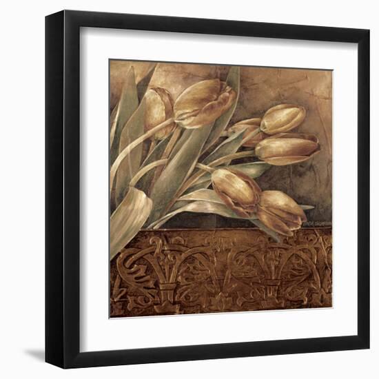 Copper Tulips II-Linda Thompson-Framed Giclee Print