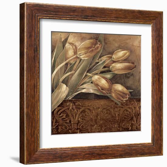 Copper Tulips II-Linda Thompson-Framed Giclee Print