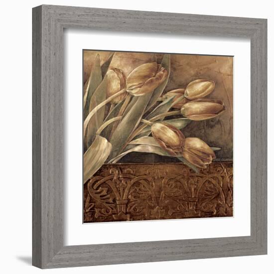 Copper Tulips II-Linda Thompson-Framed Giclee Print