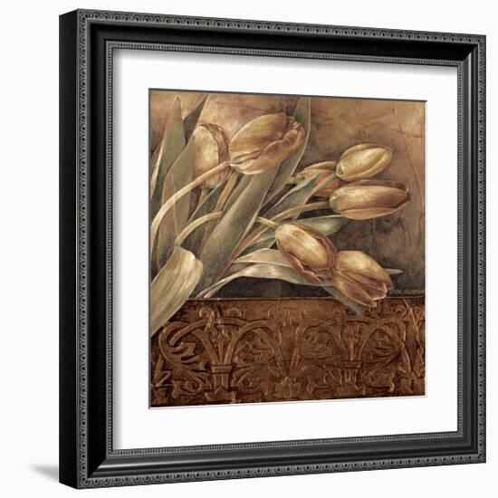 Copper Tulips II-Linda Thompson-Framed Giclee Print