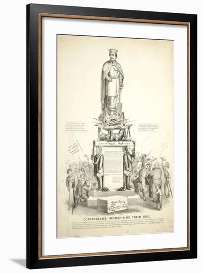 Copperheads Worshiping their Idol, 1864-null-Framed Giclee Print