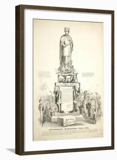 Copperheads Worshiping their Idol, 1864-null-Framed Giclee Print