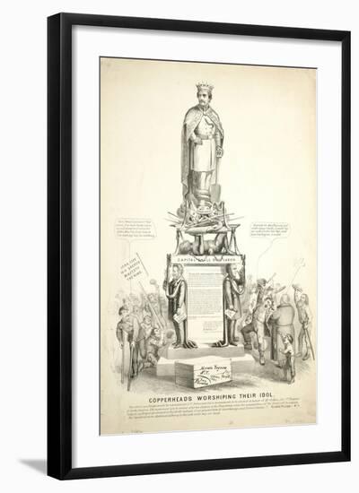 Copperheads Worshiping their Idol, 1864-null-Framed Giclee Print