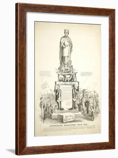 Copperheads Worshiping their Idol, 1864-null-Framed Giclee Print