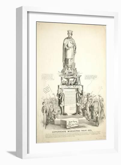 Copperheads Worshiping their Idol, 1864-null-Framed Giclee Print