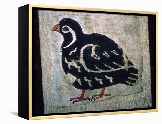 Coptic Egyptian textile showing a quail, 3rd or 4th century AD. Artist: Unknown-Unknown-Framed Premier Image Canvas