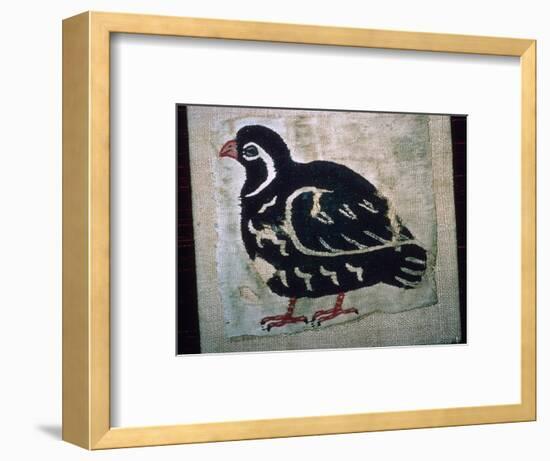 Coptic Egyptian textile showing a quail, 3rd or 4th century AD. Artist: Unknown-Unknown-Framed Giclee Print
