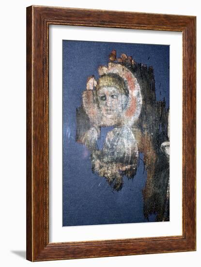 Coptic Textile Head of Christ, Painting on Linen, Egypt, 6th century-Unknown-Framed Giclee Print