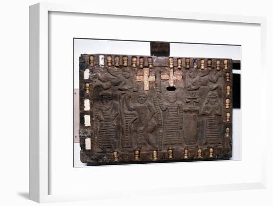 Coptic Woodcarving with Angels, Adam and Eve and Saints c 6th-8th century-Unknown-Framed Giclee Print