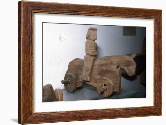 Coptic Wooden Wheeled toy, Horse & rider, c640-1500-Unknown-Framed Giclee Print