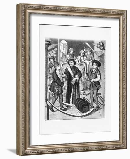 Copy of a 15th-Century Stained Glass Window in Tournai Cathedral-null-Framed Giclee Print