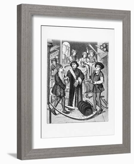 Copy of a 15th-Century Stained Glass Window in Tournai Cathedral-null-Framed Giclee Print