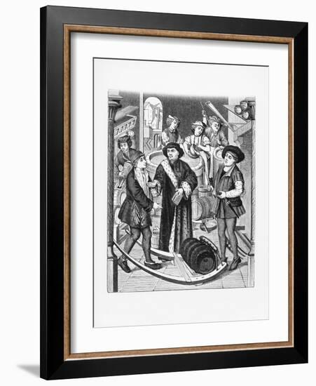 Copy of a 15th-Century Stained Glass Window in Tournai Cathedral-null-Framed Giclee Print