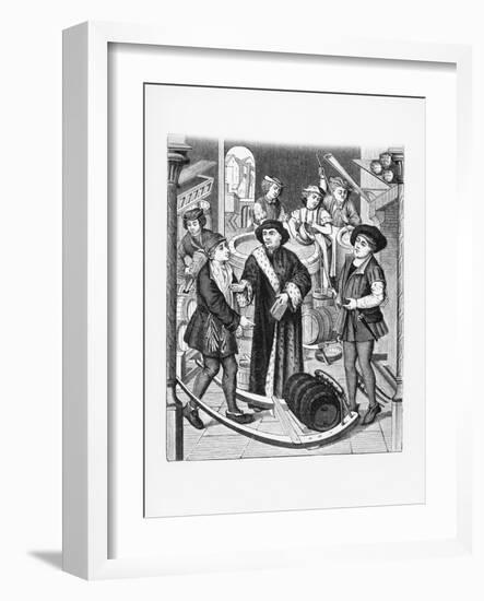 Copy of a 15th-Century Stained Glass Window in Tournai Cathedral-null-Framed Giclee Print