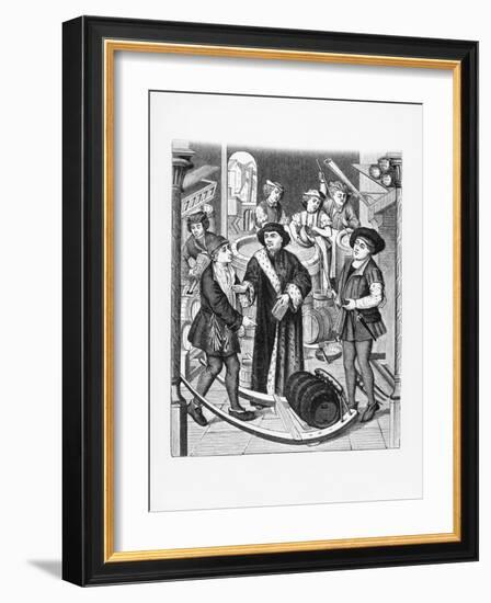 Copy of a 15th-Century Stained Glass Window in Tournai Cathedral-null-Framed Giclee Print