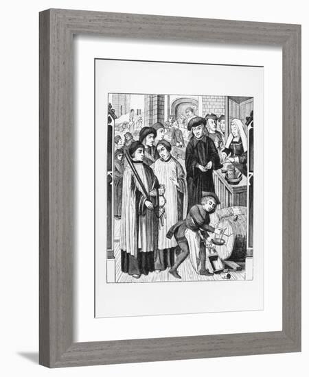 Copy of a 15th-Century Stained Glass Window in Tournai Cathedral-null-Framed Giclee Print