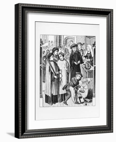 Copy of a 15th-Century Stained Glass Window in Tournai Cathedral-null-Framed Giclee Print