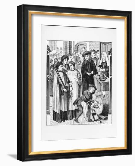 Copy of a 15th-Century Stained Glass Window in Tournai Cathedral-null-Framed Giclee Print