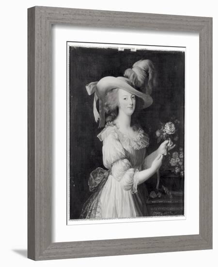 Copy of a Portrait of Marie-Antoinette after 1783-Elisabeth Louise Vigee-LeBrun-Framed Giclee Print