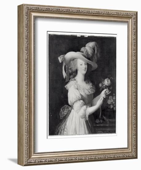 Copy of a Portrait of Marie-Antoinette after 1783-Elisabeth Louise Vigee-LeBrun-Framed Giclee Print