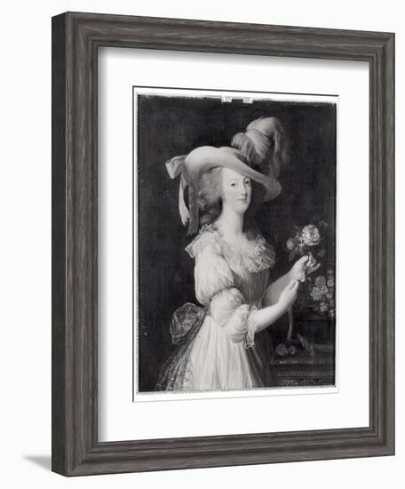 Copy of a Portrait of Marie-Antoinette after 1783-Elisabeth Louise Vigee-LeBrun-Framed Giclee Print