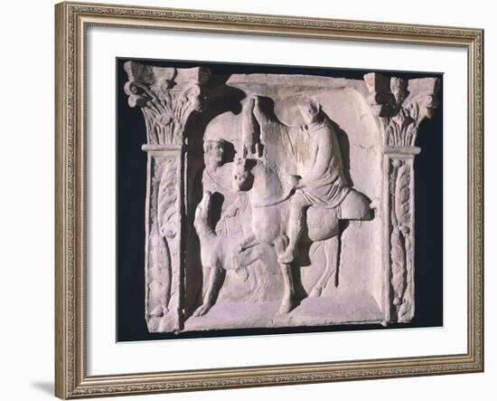 Copy of Relief Depicting Figures Returning from Hunting, from Trier, Germany-null-Framed Giclee Print