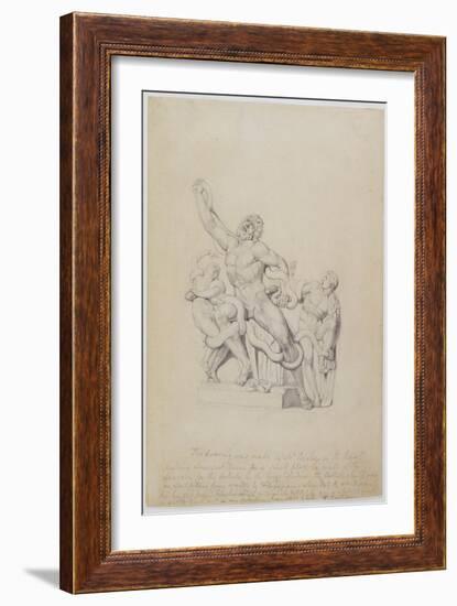 Copy of the Laocoon, for Rees's Cyclopedia, 1815 (Graphite on Laid Paper)-William Blake-Framed Giclee Print