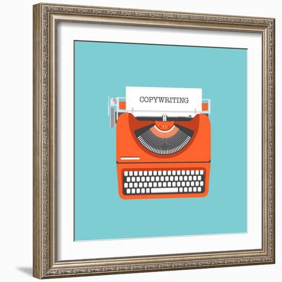 Copywriting Flat Illustration Concept-bloomua-Framed Art Print