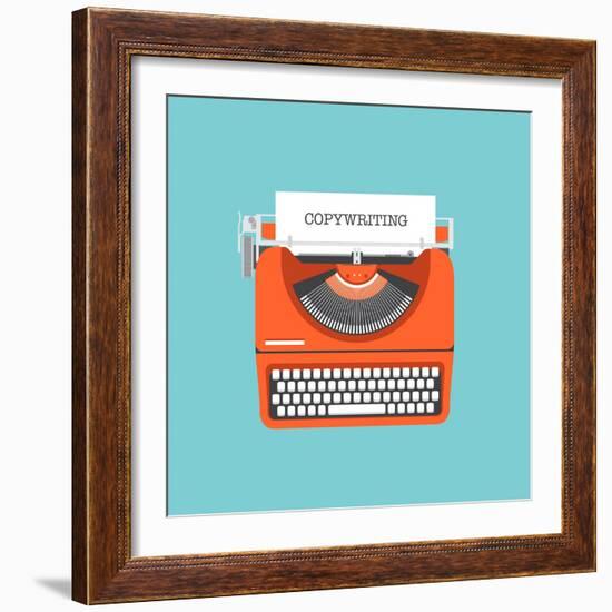 Copywriting Flat Illustration Concept-bloomua-Framed Art Print