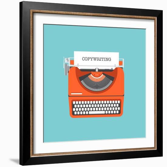 Copywriting Flat Illustration Concept-bloomua-Framed Art Print