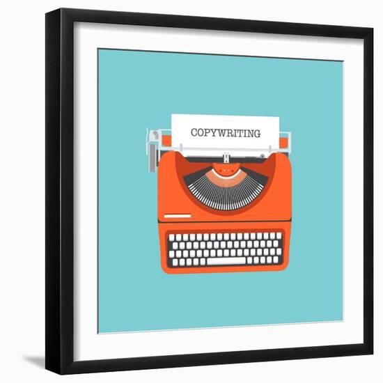 Copywriting Flat Illustration Concept-bloomua-Framed Art Print