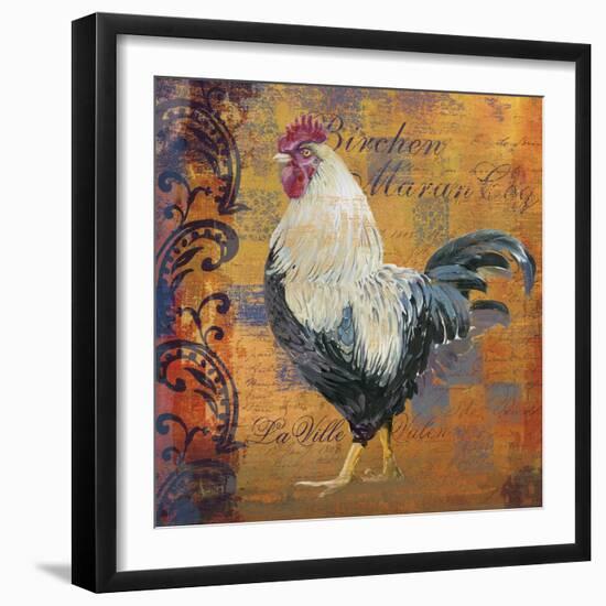 Coq Motifs III-null-Framed Giclee Print