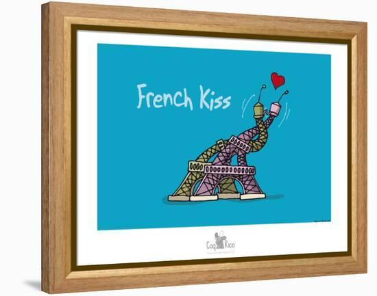 Coq-Ô-Rico - French kiss-Sylvain Bichicchi-Framed Stretched Canvas