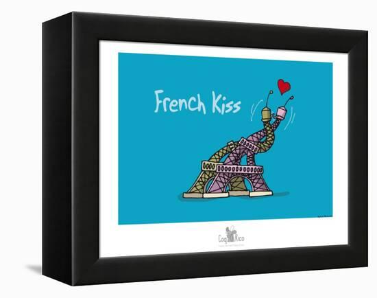 Coq-Ô-Rico - French kiss-Sylvain Bichicchi-Framed Stretched Canvas