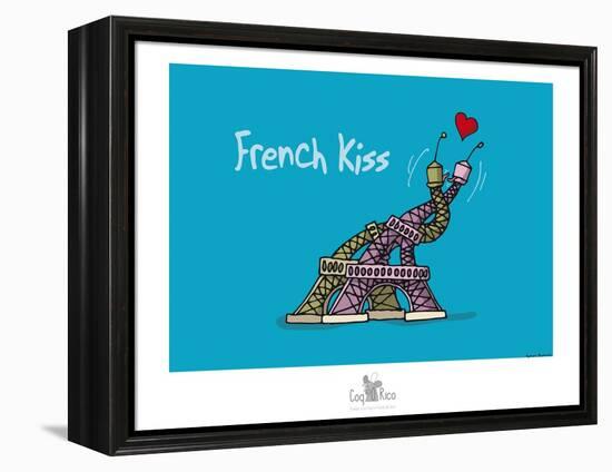 Coq-Ô-Rico - French kiss-Sylvain Bichicchi-Framed Stretched Canvas