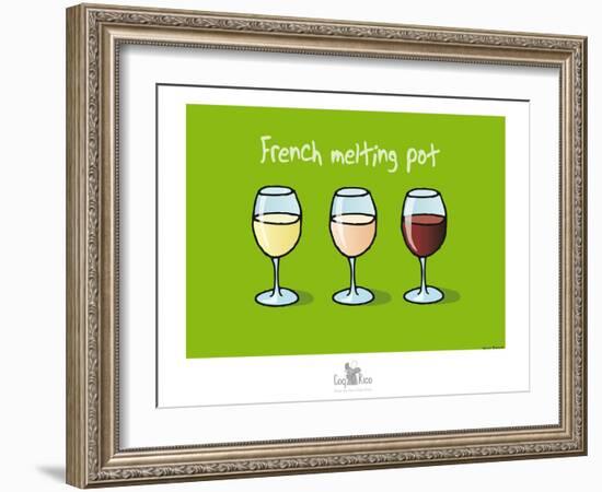 Coq-Ô-Rico - French melting pot-Sylvain Bichicchi-Framed Art Print