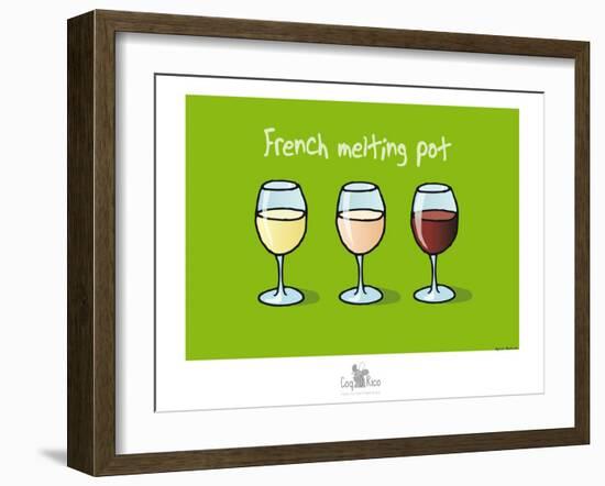 Coq-Ô-Rico - French melting pot-Sylvain Bichicchi-Framed Art Print