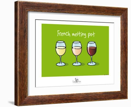 Coq-Ô-Rico - French melting pot-Sylvain Bichicchi-Framed Art Print