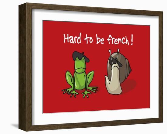 Coq-Ô-Rico - Hard to be french-Sylvain Bichicchi-Framed Art Print