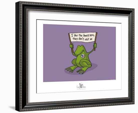 Coq-Ô-Rico - I like the americans-Sylvain Bichicchi-Framed Art Print