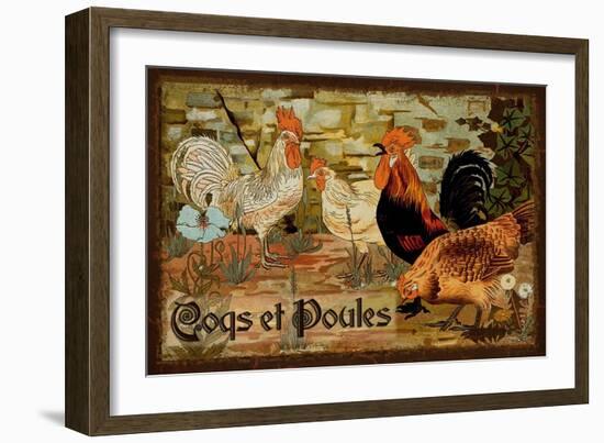 Coqs et Poules-Kate Ward Thacker-Framed Giclee Print