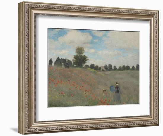 Coquelicots, environs d'Argenteuil-Claude Monet-Framed Giclee Print