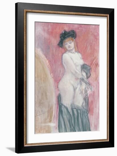 Coquette in Front of a Mirror-Felicien Rops-Framed Giclee Print